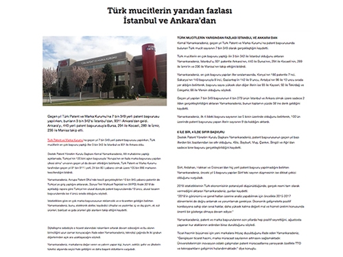 Türk Mucitlerin Yarıdan Fazlası İstanbul ve Ankara'dan